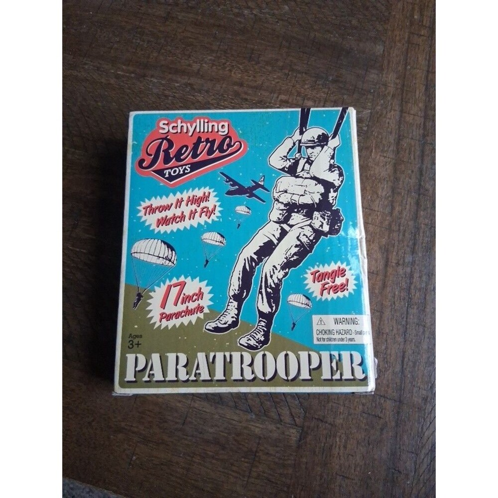 Schylling PARATROOPER 17" Tangle Free Parachute Retro Army men Military Toy NEW